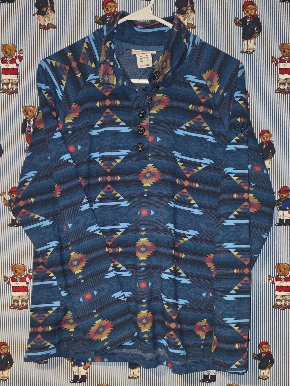 Ariat REAL Comfort Sweatshirt Juniper Aztec Print Multi XL